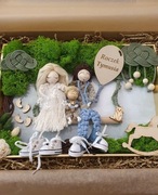 Ramka makrama Urodziny, imieniny, koniec roku szkolnego, Komunia Święta