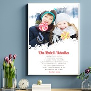 Personalizowany plakat Babcia i Dziadek | A4 | papier fotograficzny | ramka