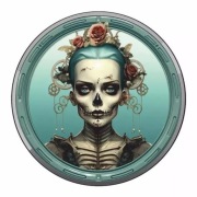 1oz Mrs. Victoria Skeletons Kanadyjski liść klonu uncja srebra 999
