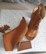 River Island botki skóra naturalna 40