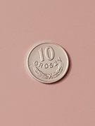 10 Groszy  Aluminium . Moneta obiegowa z roku 1968 . Stan  - bardzo dobry .