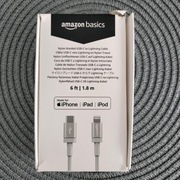 Amazon Basics – kabel USB-C na Lightning, 1,8 m, srebrny