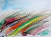 Trawa, akwarela, A4, oryginał , pejzaż, nowy