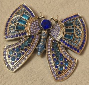 Piękna broszka Motyl Paź Królowej Karnawał przypinka, ozdoba żakietu.