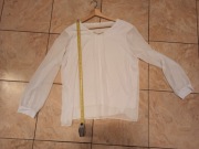 Biała bluzka wizytowa rozmiar 52, luźna,eleganckaDługość 64 szerokość 60