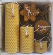 Zestaw świec z wosku pszczelego