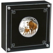 Lunar 3 ox 1oz kolor box pudełko cert Ag 999