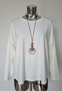Włoska bluzka + naszyjnik oversize plus size xxxl 48 50