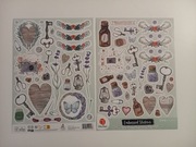 Naklejki planer scrapbooking DecoTime 2 szt. arkusze A4 - klucze słoiczki