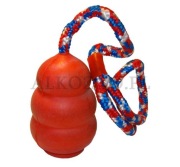 1102 ALKO BAŁWANEK DLA PSA GUMOWY 8,5cm SZNUR 30cm