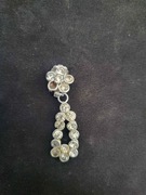 Kolczyk przyczepiane - metalowe z kawałkami sztucznych diamentów