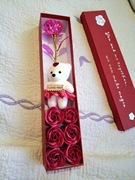 Piękny pachnący zestaw prezentowy flowerbox dzień babci walentynki