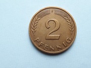 2 PFENNIG 1950 F RFN * non magnetic * DETALE AU !!