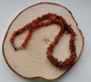 Sznur naszyjnik korale vintage bursztyn naturalny surowy nieszlifowany (5)