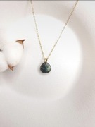 naszyjnik z fasetowanym labradorytem labradoryt kamieniem stal ze stali