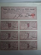 TALON DO AKCJI TOW. AKCYJNEGO ,,FILMA,, W POZNANIU