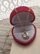 Przepiękny elegancki łańcuszek stal nierdzewna naszyjnik kolor złoty