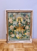 Stary obraz religijny Matka Boża Królowa Nieba