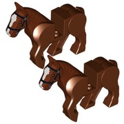 LEGO Koń Brązowy 2szt. 6022359 10509 reddish brown