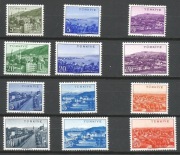 Turcja 1958 Mi 1593-1604 Miasta(III) komplet**czyste