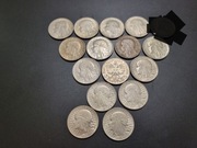 15 srebrnych monet Polonia 5 złotych, srebro moneta II RP