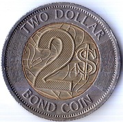 ZIMBABWE 2 dolary 2018, KM# 22, UNC