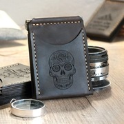 Portfel skórzany z klipsem na banknoty z grawerem 