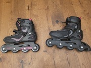 ROLKI OXELO ACTIVE FIT.3, rozmiar 41, 76mm Czarno - różowe