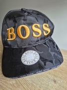 NOWA czapka Hugo BOSS z metką - czarna camo, złote logo, regulowana