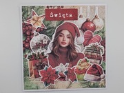 Kartka okolicznościowa na Boże Narodzenie rękodzieło 