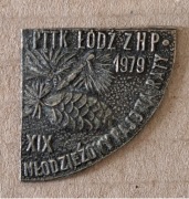 XIX MŁODZIEŻOWY RAJD NA RATY 1979 - odznaka  PTTK ŁÓDŹ