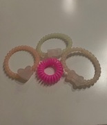 Zestaw gumek do włosów kolorowe gumki sprężynki gumko bransoletki