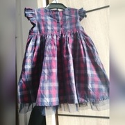 Sukienka w kratkę r. 12-18m 