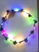 Wianek korona wieniec kwiatowy na głowę świecący