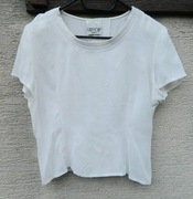 Biała, krótka bluzka zapinana z tyłu r.40/42