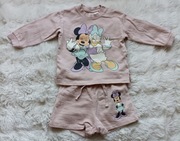 Komplet dresowy bluza krótkie spodenki Minnie H&M r 80/86 stan idealny 
