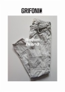 Mauro Grifoni damskie spodnie szare 28 patchwork rurki skinny Italy