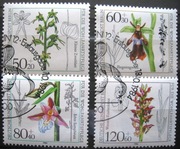 Flora kwiaty 724 - 727 pełna guma stan bdb