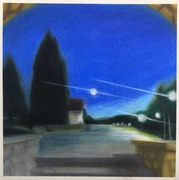 "Wieliczka" - rysunek wykonany suchymi pastelami, format 21x21cm