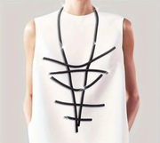 Naszyjnik wisior kolia futurystyczna silikonowa czarna 