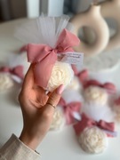 Piwonia/ peony- świeczki świece upominki sojowe podziękowanie dla gości