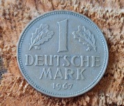 Niemcy, RFN, 1 marka 1967 D