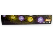Lampa solarna ogrodowa kula RGB - 2szt ciepły kolor.