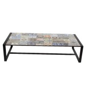 Stolik kawowy tarasowy loft blat ceramiczny FG-01