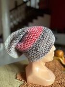 Czapka smerfetka beanie krasnal szydełkowa