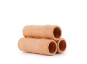 HAPPET piramida z otworami bambus do akwarium 9cm