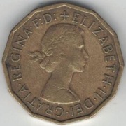 Wielka Brytania 3 pence pensy 1961 - 21,6 mm - nr 2