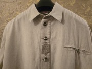 Elegancka lniana niemiecka koszula myśliwska rycerska XL. 