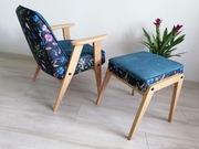 Fotel Chierowski 366 PRL + podnóżek