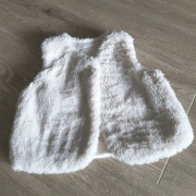 Kamizelka futerko futrzana  H&M 74-80 cm 9-12 M